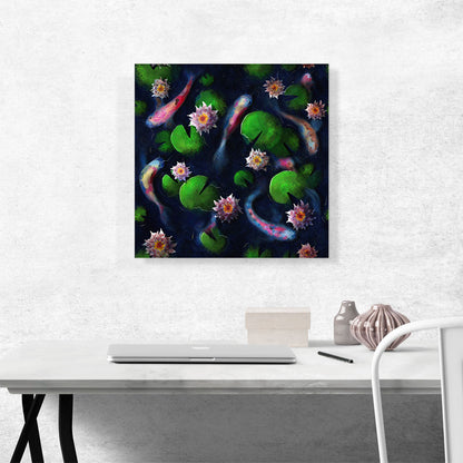 Koi Carp Fish Japan China Pond Water Lilies