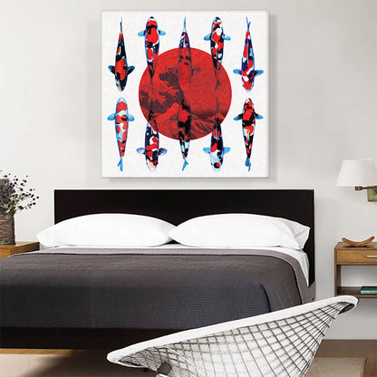 Koi Carp Fish Japan Flag Great Wave