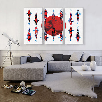 Red Orange Koi Carp Fish Japan Flag