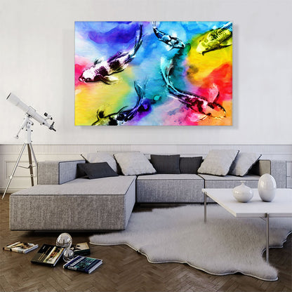 Colorful Koi Carp Japan Asia China Fish