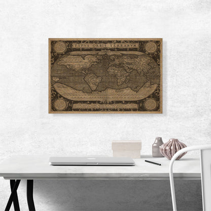 Vintage World Map Globe