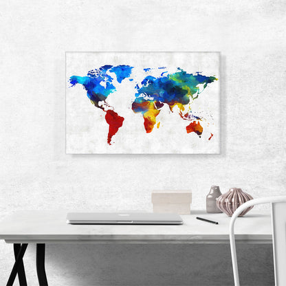 Colorful World Map Globe