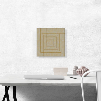 Mid-Century Modern Gold Squares