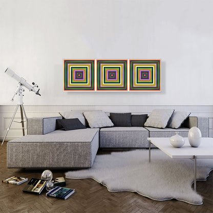 Mid-Century Modern Colorful Square Tunnels