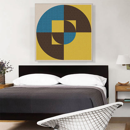 Mid-Century Modern Design in Blue, Brown, and Yellow