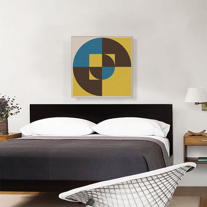 Mid-Century Modern Design in Blue, Brown, and Yellow