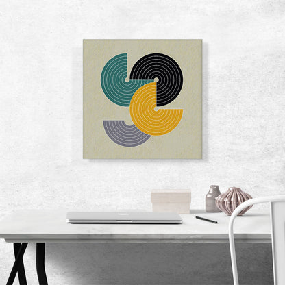 Mid-Century Modern Circles Missing Quarters