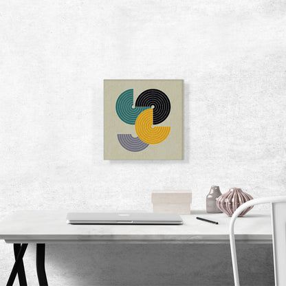 Mid-Century Modern Circles Missing Quarters