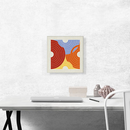 Mid-Century Modern A Square of Half Circles
