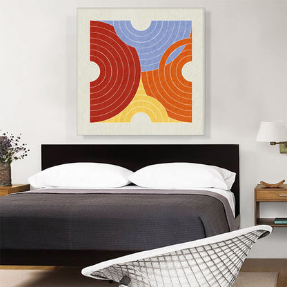 Mid-Century Modern A Square of Half Circles