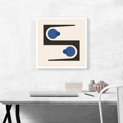 Mid-Century Modern Blue Circles Hiding in Caves