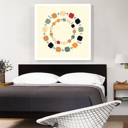 Mid-Century Modern Circular Array of Squares