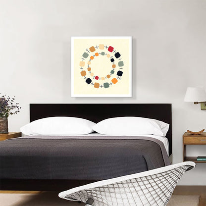 Mid-Century Modern Circular Array of Squares