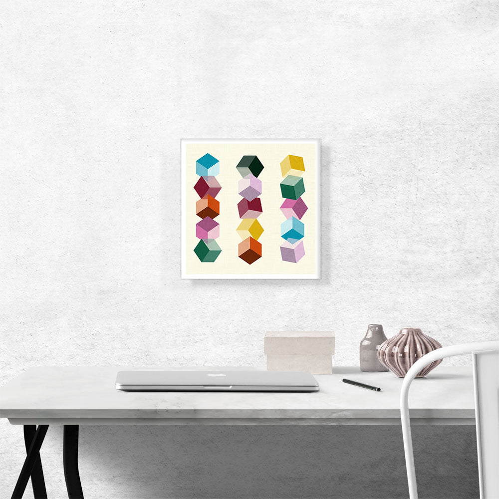 Mid-Century Modern Vivid Ice Cubes
