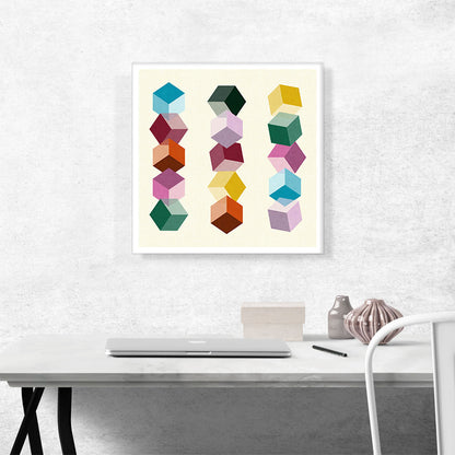 Mid-Century Modern Vivid Ice Cubes