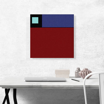 Mid-Century Modern Red, Blue, and Black Composition No. 2