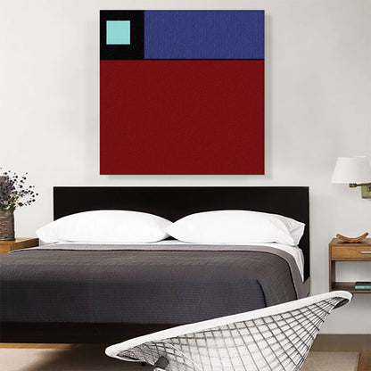Mid-Century Modern Red, Blue, and Black Composition No. 2