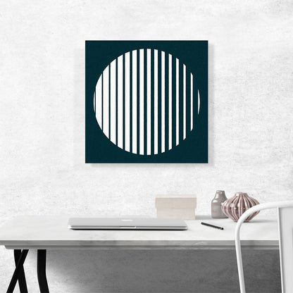 Mid-Century Modern Blinded Moon in Teal