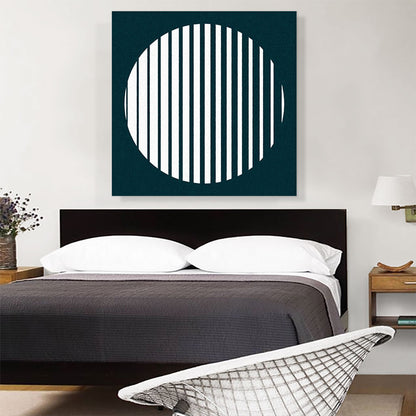 Mid-Century Modern Blinded Moon in Teal