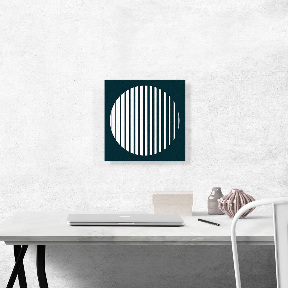 Mid-Century Modern Blinded Moon in Teal