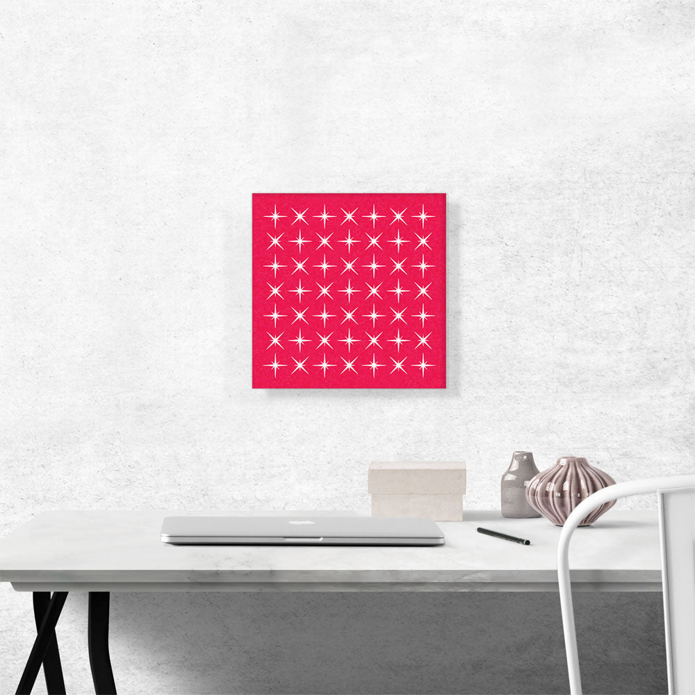 Mid-Century Modern Hot Pink Stars