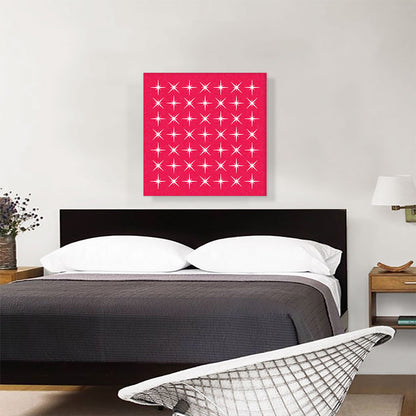 Mid-Century Modern Hot Pink Stars