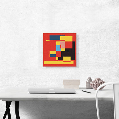 Mid-Century Modern Red Glitch City