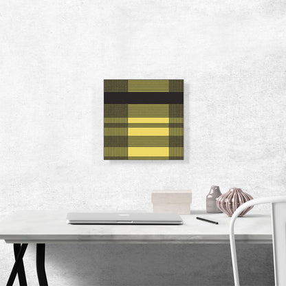 Mid-Century Modern Yellow Plaid Square