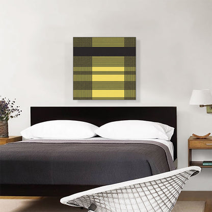 Mid-Century Modern Yellow Plaid Square
