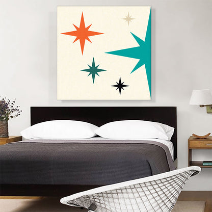 Mid-Century Modern Stars on Beige