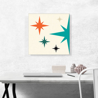 Mid-Century Modern Stars on Beige