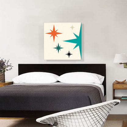 Mid-Century Modern Stars on Beige