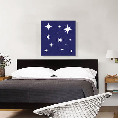 Mid-Century Modern Stars on Navy Blue