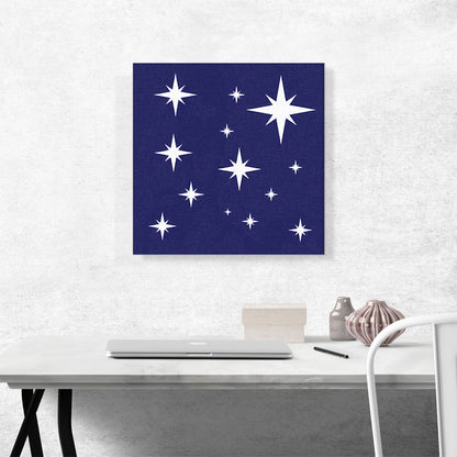 Mid-Century Modern Stars on Navy Blue