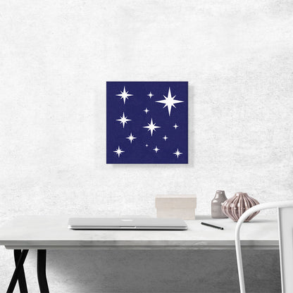 Mid-Century Modern Stars on Navy Blue