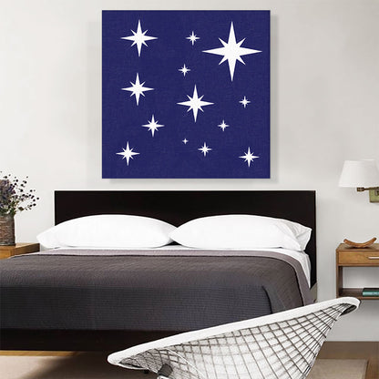 Mid-Century Modern Stars on Navy Blue