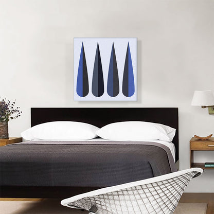 Mid-Century Modern Blue Grass Blades