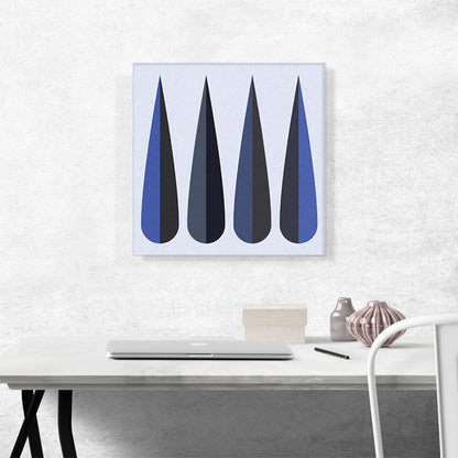 Mid-Century Modern Blue Grass Blades