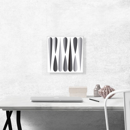 Mid-Century Modern Gray Spikes