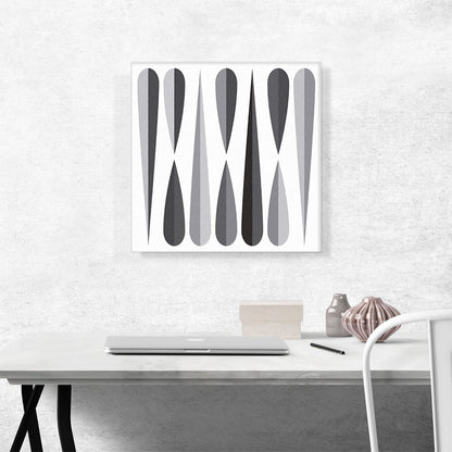 Mid-Century Modern Gray Spikes
