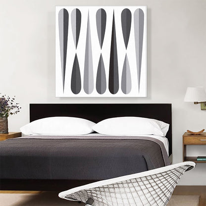 Mid-Century Modern Gray Spikes