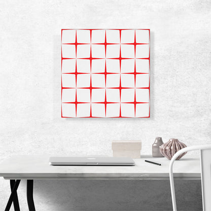 Mid-Century Modern Thin Red Stars