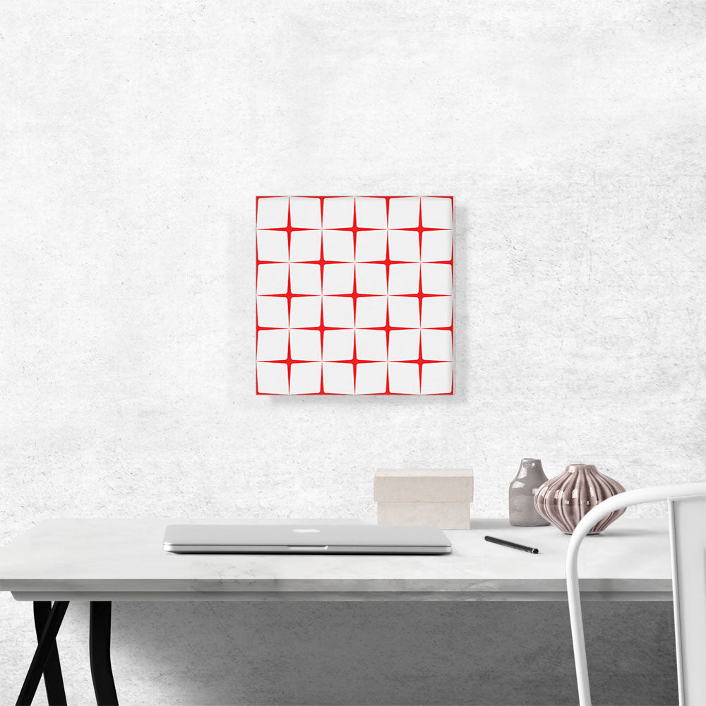 Mid-Century Modern Thin Red Stars