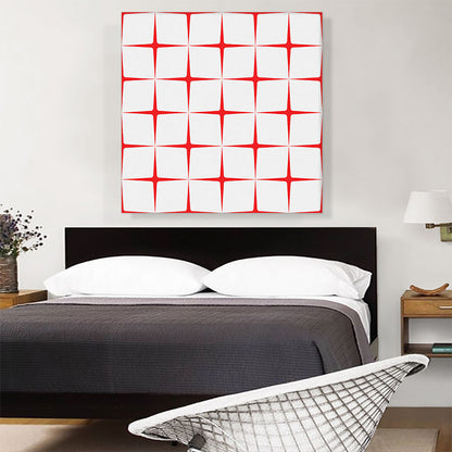 Mid-Century Modern Thin Red Stars