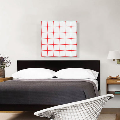 Mid-Century Modern Thin Red Stars