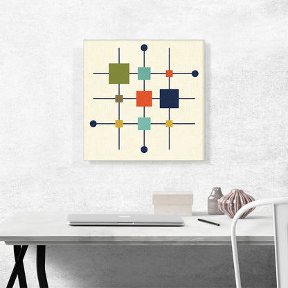 Mid-Century Modern Squares on Rods