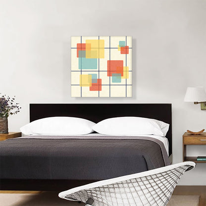 Mid-Century Modern Transparent Squares Over Lines