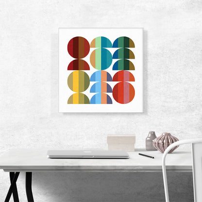 Mid-Century Modern Circles Cut in Half