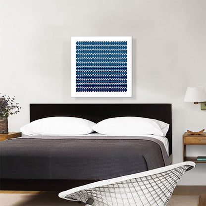 Mid-Century Modern Blue Circles Rising