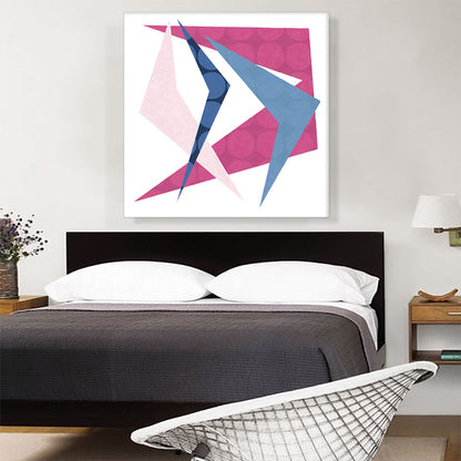 Mid-Century Modern Pink and Blue Boomerangs